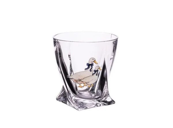 Склянки для віскі Bohemia Quadro Гуси 340мл 6шт (4416)