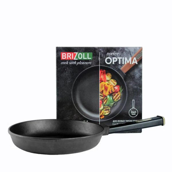 Чавунна сковорода Brizoll Optimа Black 22см O2240-P1