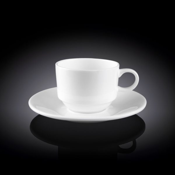 Чашка для кави з блюдцем Wilmax 140мл WL-993039