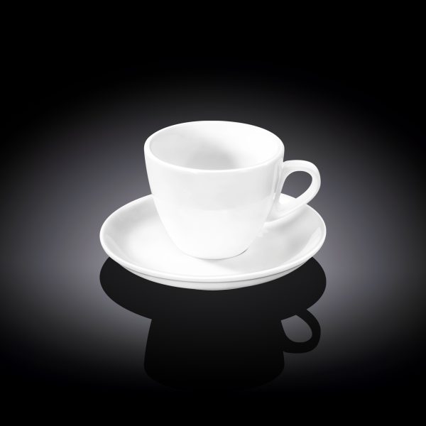 Чашка кавова та блюдце Wilmax 110 мл WL-993174/AB