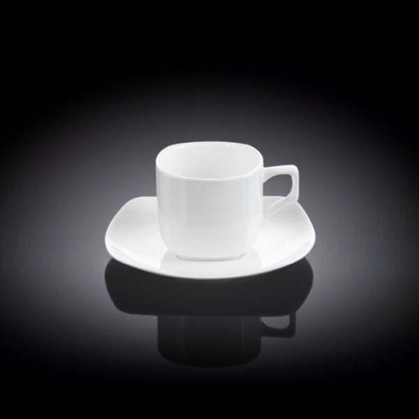 Чашка кавова та блюдце Wilmax 90мл WL-993041/AB