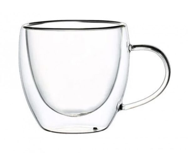 Набір скляних чашок з подвійними стінками Con Brio CB-8609-2 90мл