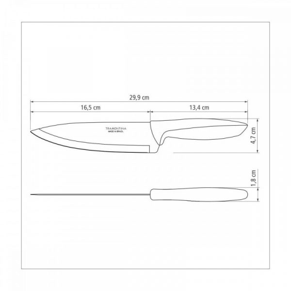 Кухарський ніж шеф Tramontina Plenus 178мм (23426/007)
