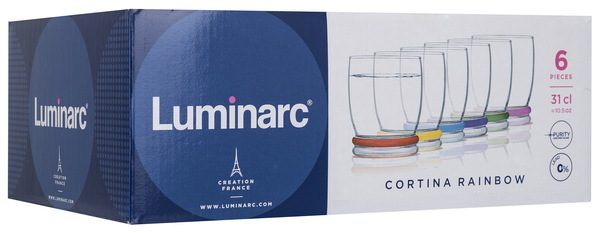 Стаканы низкие Luminarc Cortina Rainbow 310мл 6шт