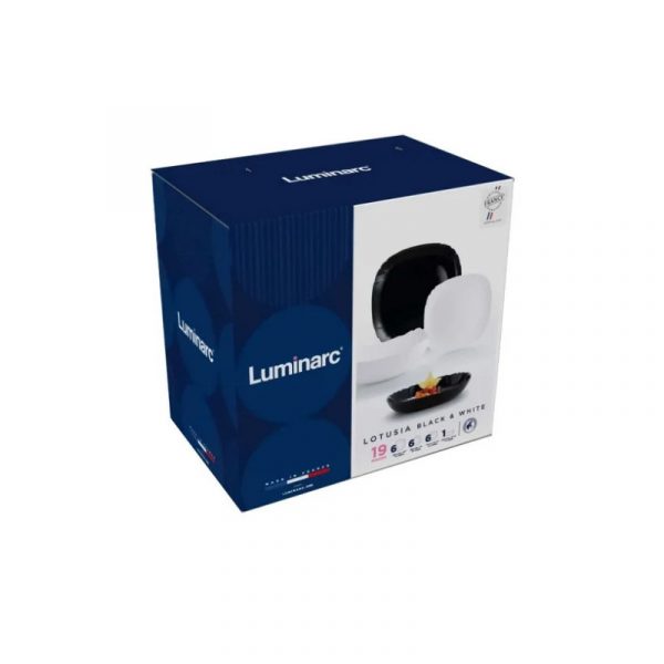 Столовий сервіз Luminarc Lotusia Black&White 19 предметів