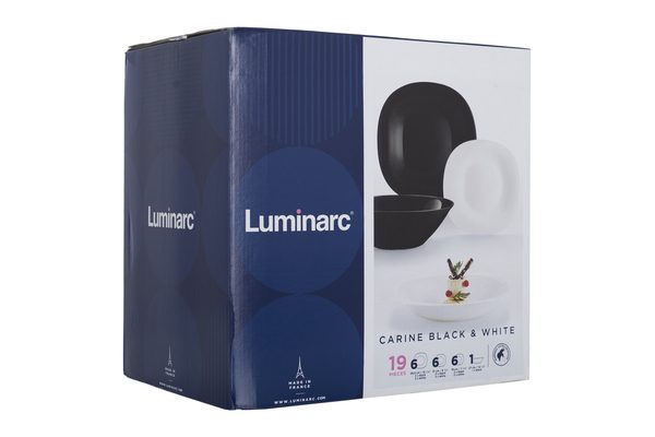 Сервіз столовий Luminarc Carine Black White 19пр.