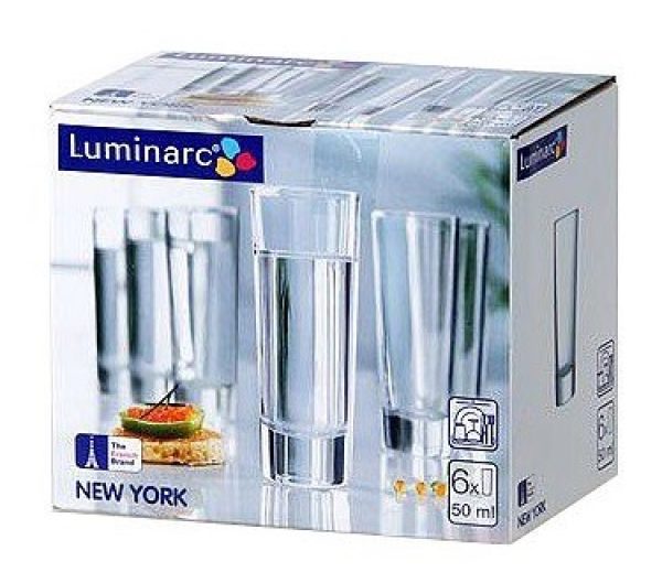 Набір чарок Luminarc New York 50мл 6шт H5018