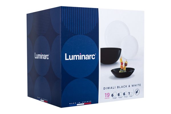 Сервіз столовий Luminarc Diwali Black & White 19пр.