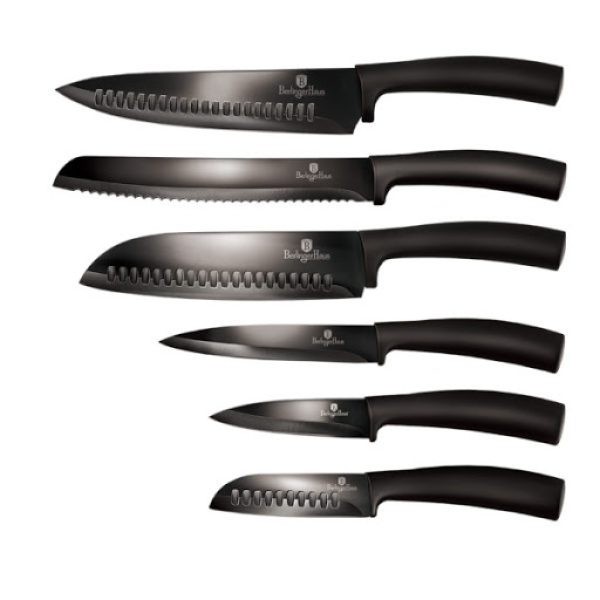 Набор кухонных ножей 6пр Berlinger Haus Black Silver Collection BH-2607