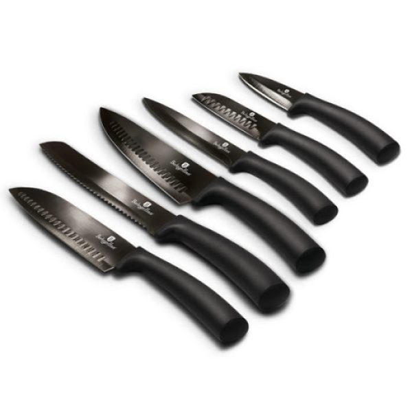 Набір кухонних ножів 6пр Berlinger Haus Black Silver Collection BH-2607