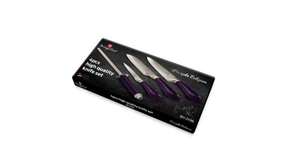 Набор кухонных ножей Berlinger Haus 4пр Purple Eclipse Collection BH-2496