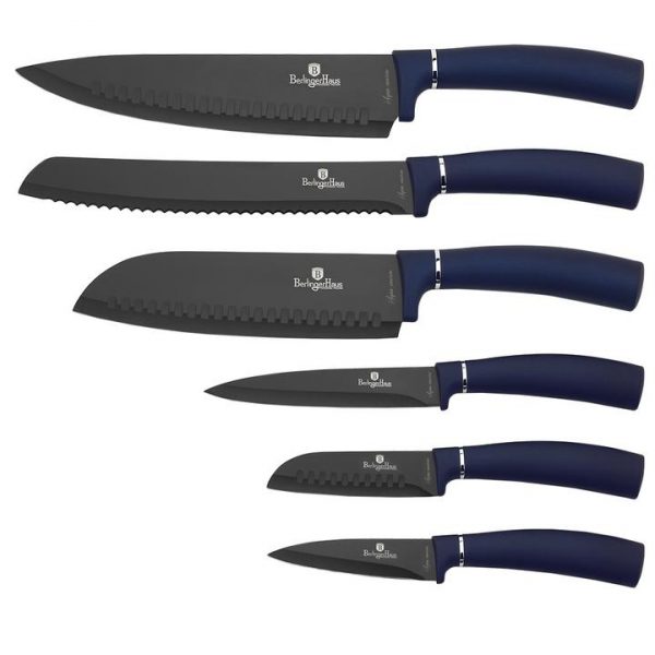 Набір кухонних ножів Berlinger Haus 6пр Aquamarine Metallic Line BH-2514