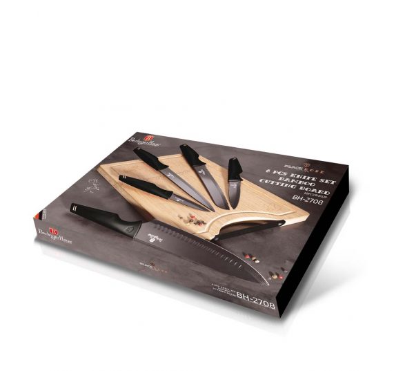 Набір кухонних ножів Berlinger Haus 6пр Black Rose Collection BH-2708