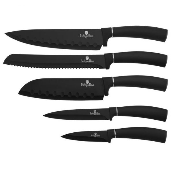 Набір кухонних ножів Berlinger Haus 6пр Black Royal Collection BH-2383