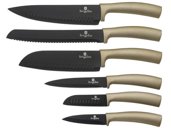 Набор кухонных ножей Berlinger Haus 6пр Carbon Metallic Line BH-2393