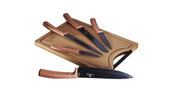 Набор кухонных ножей Berlinger Haus 6пр Rosegold Metallic Line BH-2575