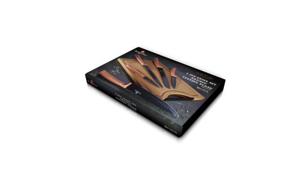 Набор кухонных ножей Berlinger Haus 6пр Rosegold Metallic Line BH-2575