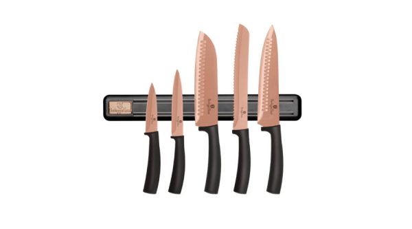 Набір кухонних ножів Berlinger Haus 6пр Rosegold Metallic Line BH-2614