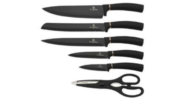 Набор кухонных ножей Berlinger Haus 7пр Black Rose Collection BH-2481