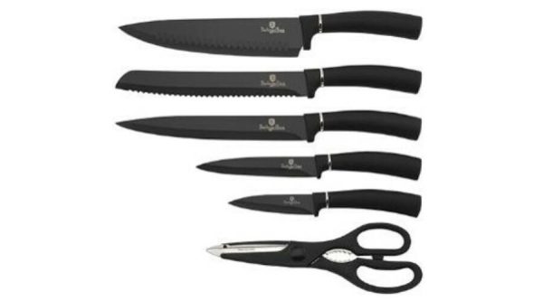 Набір кухонних ножів Berlinger Haus 7пр Black Silver Collection BH-2480