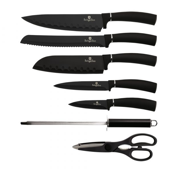 Набір кухонних ножів Berlinger Haus 8пр Black Silver Collection BH-2565