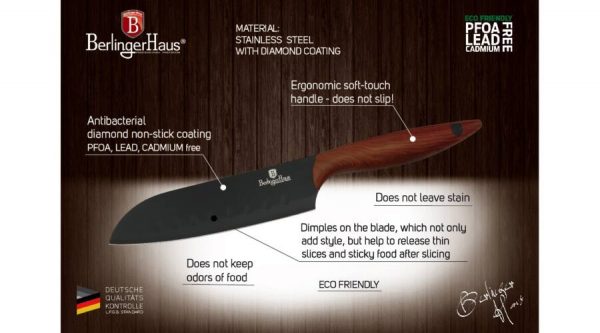 Набор кухонных ножей Berlinger Haus 8пр Ebony Maple Collection BH-2287