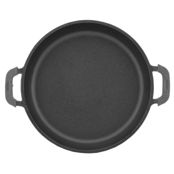 Сковорода Біол 18см порційна кругла, емаль чорна (матова)