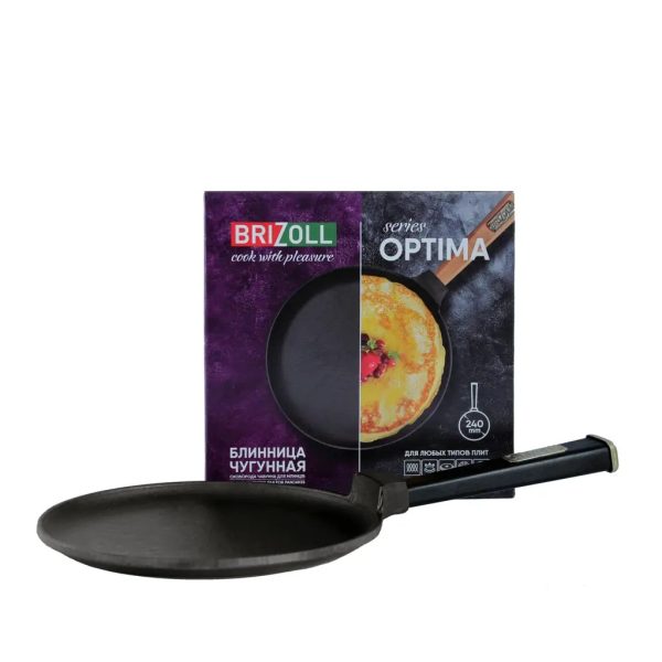 Сковорода для млинців 22см Brizoll Optima Black O2215-P1