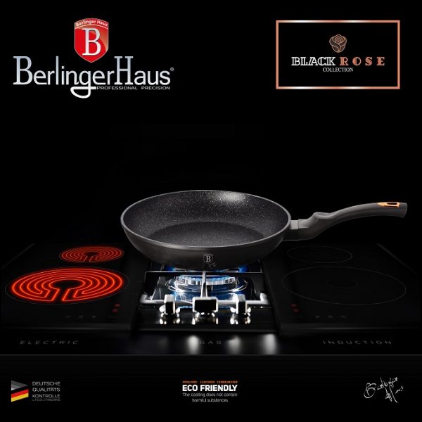 Сковорода глубокая Berlinger Haus 28см Black Rose Gold Collection BH-1638N