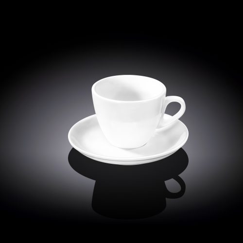 Чашка кавова та блюдце Wilmax 75 мл WL-993173/AB