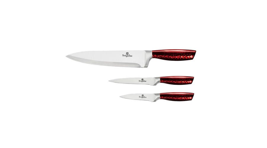 Набір кухонних ножів Berlinger Haus 3пр Burgundy Metallic Line BH-2464