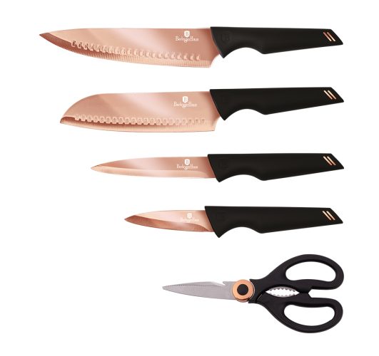 Набір кухонних ножів Berlinger Haus 5пр Black Rose Collection BH-2652
