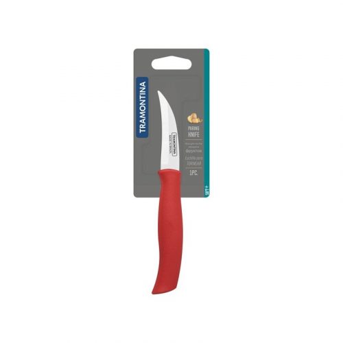Шкірозйомний ніж для овочів Tramontina Soft Plus червоний 76мм (23659/173)
