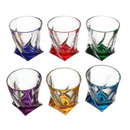 Склянки для віскі Bohemia Quadro Color 340мл 6шт (5504)