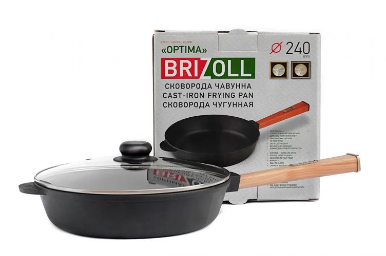 Сковорода з кришкою Brizoll Optima 24 см O2460-P-C
