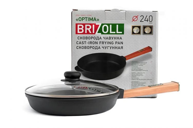 Сковорода з кришкою Brizoll Optimа 24см O2440-P-C